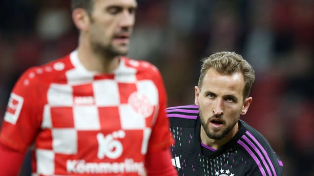 Harry Kane ist mit dem FC Bayern am 30. Oktober in Mainz bei Stefan Bell & Co. gefordert.