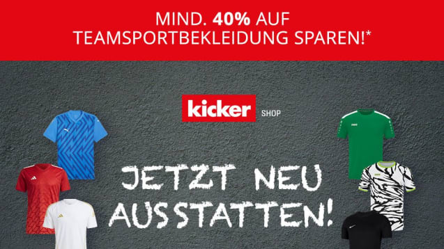 Jetzt neu ausstatten: Teamsportbekleidung.