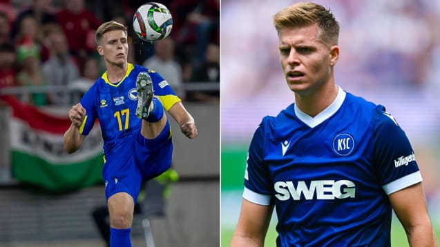 Dzenis fünfmal, Mittelfeldmann des Karlsruher SC, hat bislang viermal für Bosnien-Herzegowina gespielt.