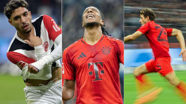 Prägende Gestalten des Topspiels zwischen Frankfurt und dem FC Bayern: Omar Marmoush, Michael Olise und Thomas Müller