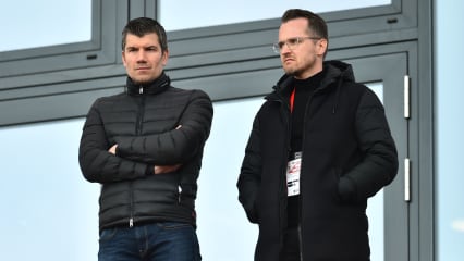 Essens Direktor Profifußball Marcus Steegmann und Sportdirektor Christian Flüthmann (v. l.) haben ihre Verträge verlängert.