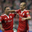 Gesucht und gefunden: Arjen Robben ins seinem ersten Spiel für die Bayern zusammen mit Franck Ribery.