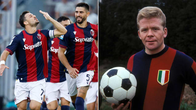 Riccardo Orsolini (#7) tritt mit seinen Teamkollegen in die Fußstapfen von Helmut Haller (r.).