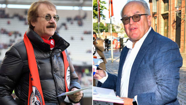 Eberhard Fugmann (li.) steht nicht mehr als Freiburgs Präsident zur Wiederwahl, Ex-Präsident Fritz Keller macht Vorschläge zur Umgestaltung des Amtes.