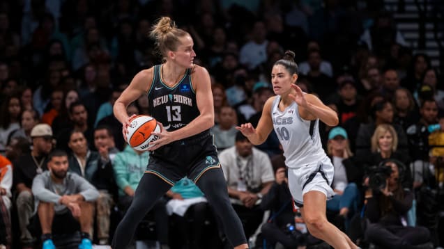 Leonie Fiebich steht mit New York in den Finals der WNBA.
