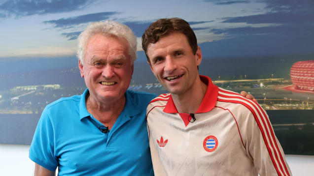 Zwei Bayern-Legenden unter sich: Sepp Maier und Thomas Müller.