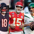 Alte und neue Jäger, doch der Gejagte bleibt derselbe: Caleb Williams, Patrick Mahomes und Aaron Rodgers.