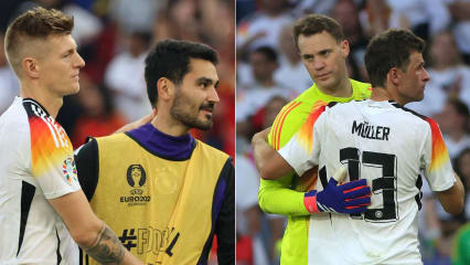 Machten bei der Heim-EM ihre letzten Länderspiele: Toni Kroos (li.), Ilkay Gündogan, Manuel Neuer und Thomas Müller.