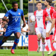 Seit diesem Sommer im Trikot des FC Emmen: Franck Evina (li.) und Julius Kade (mit Ball).